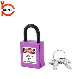 Grillete de llave de plástico de nailon de 25mm de <span class=keywords><strong>China</strong></span> en varios colores Candado de seguridad de lote industrial a buen precio - Product Image 4