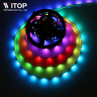 Bande LED magique de haute qualité 30 LED/M IC SK6812 WS2812B 5050RGB Bande LED IP20 5V 10mmPCB Barre RGB adressable