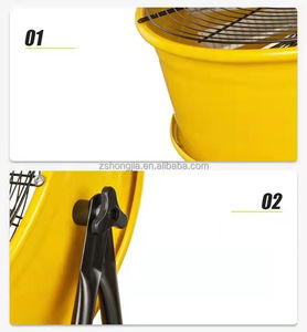 24 "Hoge Snelheid Industriële Trommelventilator Metalen Behuizing/Bladen Vloerventilator Zware Industriële Vloer <span class=keywords><strong>Drum</strong></span> Ventilator HJ-24ID - Product Image 2