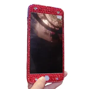 豪华3D闪亮5D钻石钢化玻璃屏幕保护器9H，适用于iPhone 6 7 8 Plus屏幕保护器