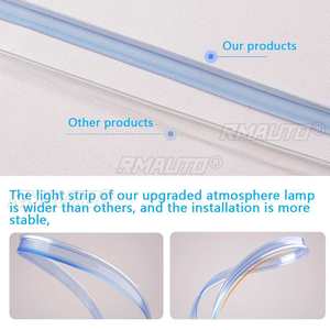 Bande lumineuse LED 12V pour tableau de bord de voiture, lampe d'ambiance pour espace entre les sièges, rétroéclairage LED bleu pour Toyota Highlander 2015 2016 2017 - Product Image 3