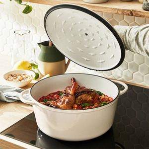 Marmite en <span class=keywords><strong>fonte</strong></span> <span class=keywords><strong>émaillée</strong></span> en gros, finition antiadhésive, compatible gaz et induction, pour cuisson domestique et commerciale - Product Image 5