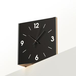 Reloj de pared moderno con pantalla Digital silenciosa de doble cara para sala de estar, Art Deco abstracto, retroiluminación naranja, aguja acrílica de doble cara - Product Image 3