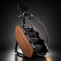Machine à grimper les escaliers AUGER avec console LCD HD, finition en bois de noyer, équipement de cardio-training pour salle de sport