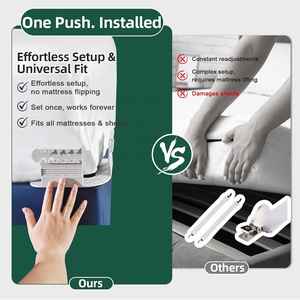 4 pinces de serrage d'angle robustes, sangles de <span class=keywords><strong>matelas</strong></span> pratiques, fixent les draps, fini aux draps qui glissent, supports de draps - Product Image 5
