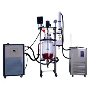 20L High Borosilicate Single Layer Glass Chemical Reactor With Water Bath