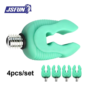 JSFUN 4 pièces de supports de canne à pêche lumineux en caoutchouc pour cannes à pêche, <span class=keywords><strong>Buzz</strong></span> <span class=keywords><strong>Bar</strong></span>, accessoires de pêche - Product Image 1