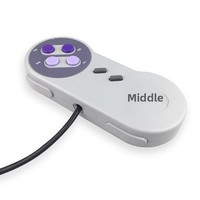 Manette de jeu USB filaire pour Super Nintendo/Wii, coque tricolore en plastique, nouveau moule, compatible SNES/ordinateur