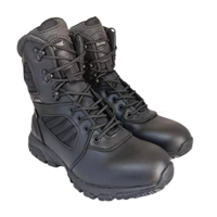 Bottes d'extérieur de marque pour hommes, tige en cuir pour l'extérieur et l'extérieur avec semelle extérieure en caoutchouc antidérapante et fermeture éclair latérale
