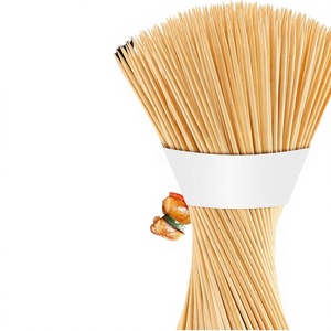 Brochetas de bambú giratorias cromadas duraderas Ecoware de China, mango de madera de 4 pulgadas, 8 pulgadas de largo, estándar de exportación Billa, para barbacoa natural - Product Image 4