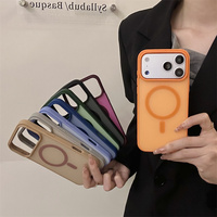Funda Magnética Premium Mate con Acabado de Lujo en Contraste de Color para iPhone 17 Air 18 16 13 12 11 Pro Max 14 15 Plus