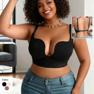 Của phụ nữ cộng với kích thước đẩy lên áo ngực thoải mái chống chảy xệ Side hỗ trợ đồ Lót Độn Lift-Up rắn màu sắc hàng ngày áo ngực - Product Image 1