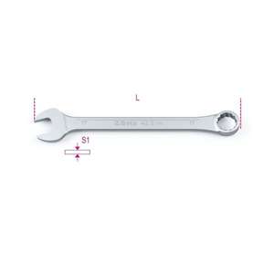 BETA - 000420414 Combination chrome-plated wrenches <b>with</b> open and offset ring <b>ends</b> (multi-pack) - EAN 8014230931494 WRENCHES - Product Image 2
