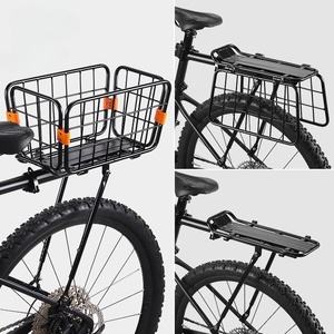 Portapacchi Posteriore per Bicicletta con Cestino Rimovibile in Lega di Alluminio, Capacità 18L, Carico 2kg-75KG, Regolabile e Pieghevole per Bici da Strada - Product Image 4