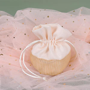 Bollo de lino creativo Bolsa de azúcar con cordón Yute reciclable Regalo DE BODA Bolsa de dulces Características Diseño elegante del arco - Product Image 6