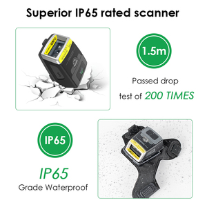 Effon PS02 1D 2D <span class=keywords><strong>Mini</strong></span> scanner à gants sans fil Lecteur de codes industriels portable Scanner de codes à barres portable pour entrepôt <span class=keywords><strong>d</strong></span>'inventaire - Product Image 5