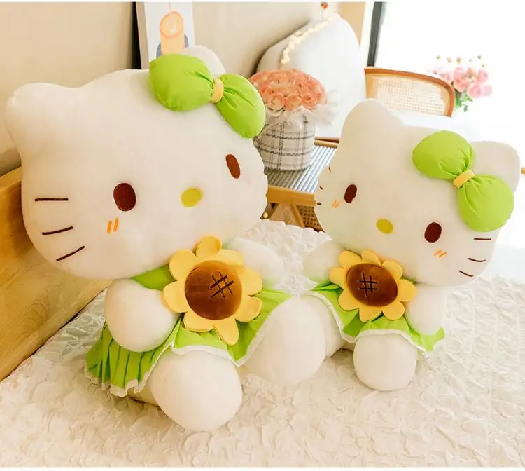 Venda quente japonês desenhos animados rosa olá gato KT brinquedo de pelúcia veado gatinho brinquedos de pelúcia Kawaii Hello Kitty brinquedos infantis