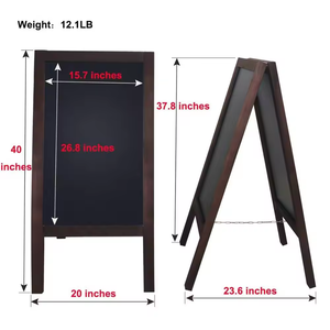 Borrador <span class=keywords><strong>de</strong></span> Marco en A <span class=keywords><strong>de</strong></span> doble cara <span class=keywords><strong>de</strong></span> madera, <span class=keywords><strong>pizarra</strong></span> <span class=keywords><strong>grande</strong></span>, <span class=keywords><strong>pizarra</strong></span> magnética para acera con soporte para Bar restaurante - Product Image 5