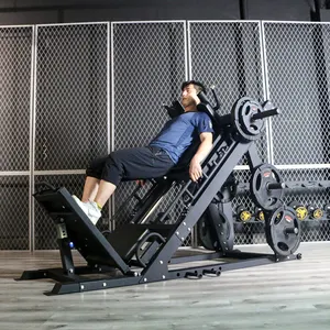 45 derece bacak basın Hack çömelme makinesi spor ekipmanları gücü eğitim ağırlık plakası yüklü bacak basın Hack Squat