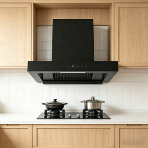 <span class=keywords><strong>Hotte</strong></span> aspirante intelligente silencieuse noire : <span class=keywords><strong>extraction</strong></span> puissante des fumées et des odeurs pour cuisines contemporaines - Product Image 1