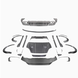 Chất Lượng Cao Tự Động Phần Đối Với Porsche Cayenne Nâng Cấp <span class=keywords><strong>MS</strong></span> Phong Cách Cơ Thể Kit Phía Trước Lip Phía Sau Khuếch Tán Bánh Xe Lông Mày Mui Xe Khô Sợi Carbon - Product Image 1