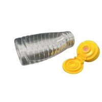 Bouteille Distributrice Compressible Personnalisée 500g en Plastique PET pour Miel ou Eau avec Bouchon Flip-Top