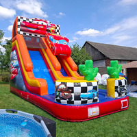 Château gonflable commercial en forme de voiture pour enfants, château de saut gonflable pour fêtes, toboggan gonflable extérieur en forme de voiture pour événements