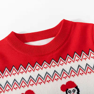 Pulls à col rond pour enfants, garçons et filles, en tricot élastique, à motifs de dessins animés d'automne, d'hiver et de Noël - Product Image 3