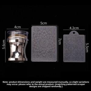 Tampons à ongles en silicone plaqué métal, grande tête de tampon transparente en gelée de 3,8 cm avec capuchon, outil de transfert d'art d'ongles DIY, <span class=keywords><strong>manucure</strong></span>, vente en gros - Product Image 4