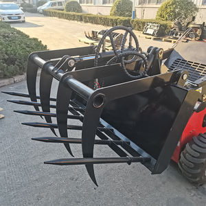 Fourche de fixation compacte pour chargeuse sur chenilles Mini <span class=keywords><strong>Skid</strong></span> <span class=keywords><strong>Steer</strong></span> Grappin Grass Fork Grappin <span class=keywords><strong>Root</strong></span> Râteau - Product Image 4