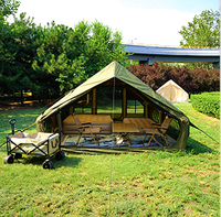 Tente gonflable légère à 12 poteaux, toit imperméable 3000 mm+, tissu Oxford rembourré, camping, anti-regard indiscret, monocouche, portable
