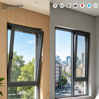 Hurrikan-Sichere Aufprallschutzfenster Energiesparendes Low-E-Glas Thermisch Getrenntes Dreh-Kipp-Aluminiumfenster und -Türen für Häuser