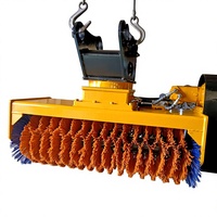 Nouvelle brosse de balayage rotative SLN 5-8t pour excavatrice, accessoire de nettoyage hydraulique à tambour, garantie 1 an pour utilisation sur routes, ateliers et tunnels