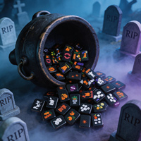 Meilleure Vente 2026 : Ensemble de Mahjong Noir en Mélamine 160 Pièces, Style Américain Halloween, En Stock, Jeu de Société Classique, Cadeau, Vente Flash, Qualité Supérieure