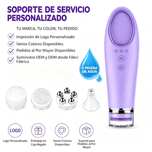 <span class=keywords><strong>Limpiador</strong></span> <span class=keywords><strong>Facial</strong></span> Sónico de Silicona Impermeable, Cepillo Eléctrico para Eliminación de Puntos Negros y Cuidado de la Piel - Product Image 2
