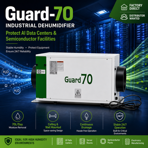 เครื่องลดความชื้นแบบติดผนังเพดาน Preair 70-145 ลิตร/วัน 230V สำหรับศูนย์ข้อมูล ห้องเซิร์ฟเวอร์ AI - Product Image 1