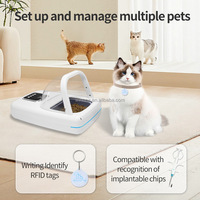 Comedero Inteligente para Perros y Gatos con Chip RFID, Temporizador y Dosificador, para Comida Seca y Húmeda, con Recipiente de Acero Inoxidable