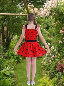 Set 8 Pezzi Costume Coccinella Rosso e Nero con Fascia per Capelli, Bacchetta Magica, Guanti, Orecchini e Maschera per Occhi per Feste <span class=keywords><strong>di</strong></span> Compleanno - Product Image 4