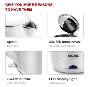 1.8L Stainless Steel Electric <strong>Kettle</strong> with <strong>Temperature</strong> <strong>Control</strong> Factory Supply 110V/220V Appliances for Household Use - Product Image 4