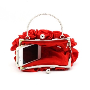 Women Evening Clutch Bag Floral Satin <strong>Small</strong> <strong>Purses</strong> With Detachable Strap for Wedding, Party, Prom - Product Image 4