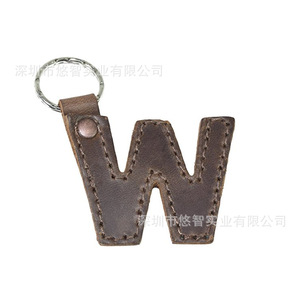 PU leather keychains, accessories, letter pattern <b>car</b> pendants, <b>key</b> <b>rings</b>, promotional gifts. - Product Image 1