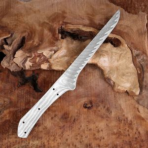 Couteau à désosser en acier Damas à lame pleine, semi-fini, forgé, tranchant, pour projets DIY de cuisine, compatible Dropshipping Shopify - Product Image 6