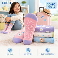 Coffret Cadeau Chaussettes de Compression Sportives en Coton Fines 15-20 mmHg à Compression Graduée pour Mollets avec Logo Artistique et Graduation des Tailles