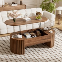 Table basse moderne avec plateau relevable de 47,2 pouces et compartiment caché pour salon