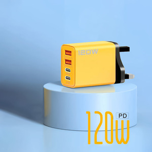 Cargador de Pared Portátil de 120W con Doble USB y Doble Tipo C, Adaptador de Carga Rápida para Teléfono Celular, Compatible con iPhone 16 15 14 13 12 11 Pro Max - Product Image 5