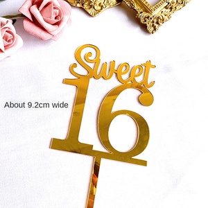 Décoration de gâteau dorée transfrontalière multi-occasions pour la Saint-Valentin, les mariages, les anniversaires - Product Image 3