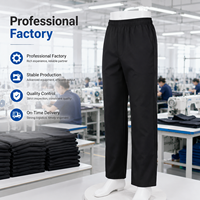 Pantalon de travail pour homme à taille élastique, antibactérien, coupe droite, quatre couleurs unies, personnalisable pour le personnel de la restauration, de la logistique et des usines