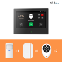 Staniot 4G Tuya Kit de panneau de système d'alarme de sécurité domestique intelligent sans fil 7 pouces prend en charge Alexa Google Assistant