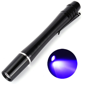 Ip65 sóng ngắn 395nm 365nm <span class=keywords><strong>UV</strong></span> đèn Pin chất lượng cao <span class=keywords><strong>UV</strong></span> Penlight Hợp kim nhôm bút Torch ánh sáng cho tiền phát hiện - Product Image 1