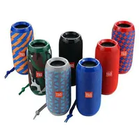 TG117 Enceinte sans fil portable d'extérieur 5.0 avec double caisson de basses, barre de son et radio FM en plastique